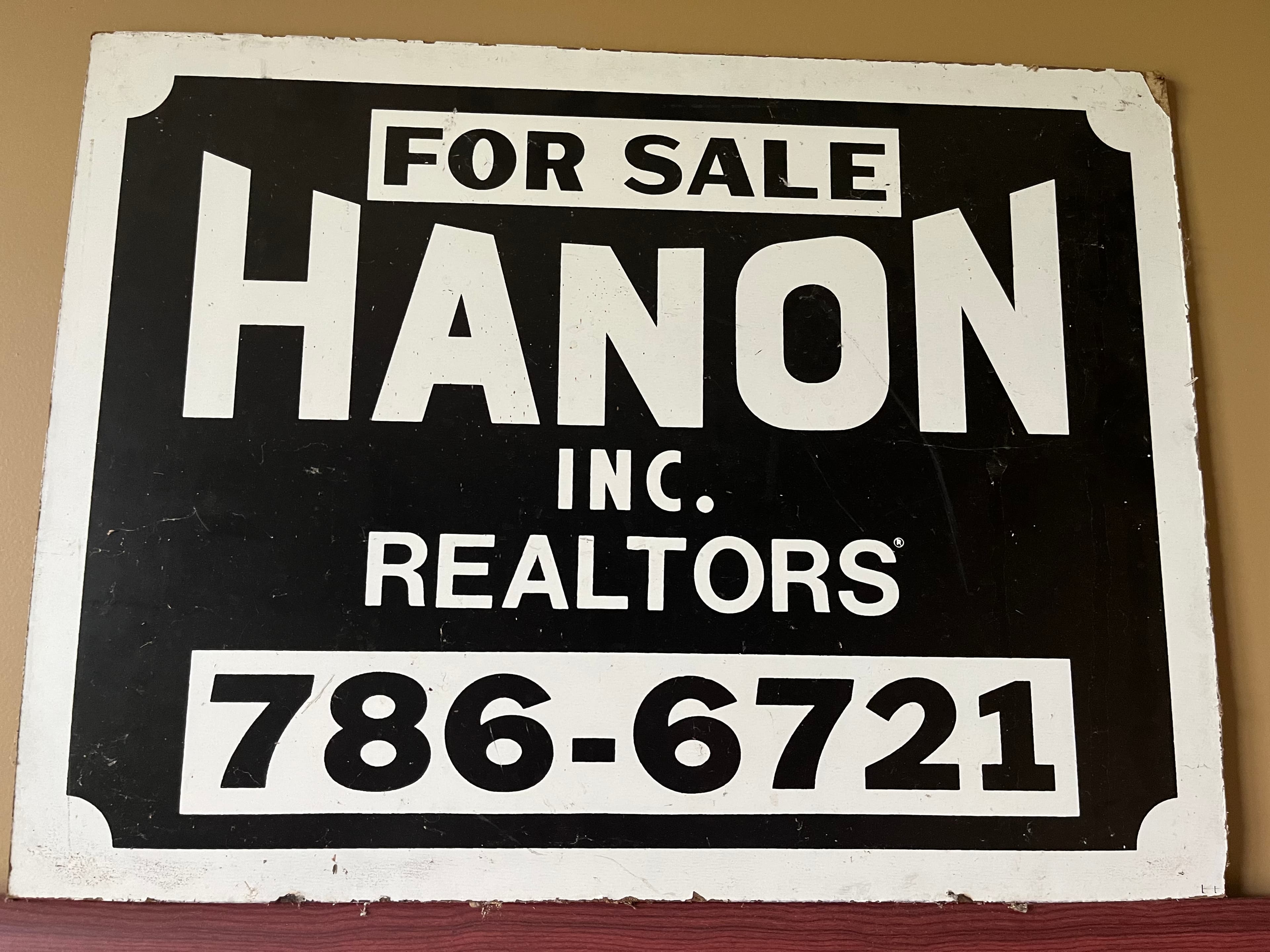 Vintage Hanon Inc. Realtors for sale sign