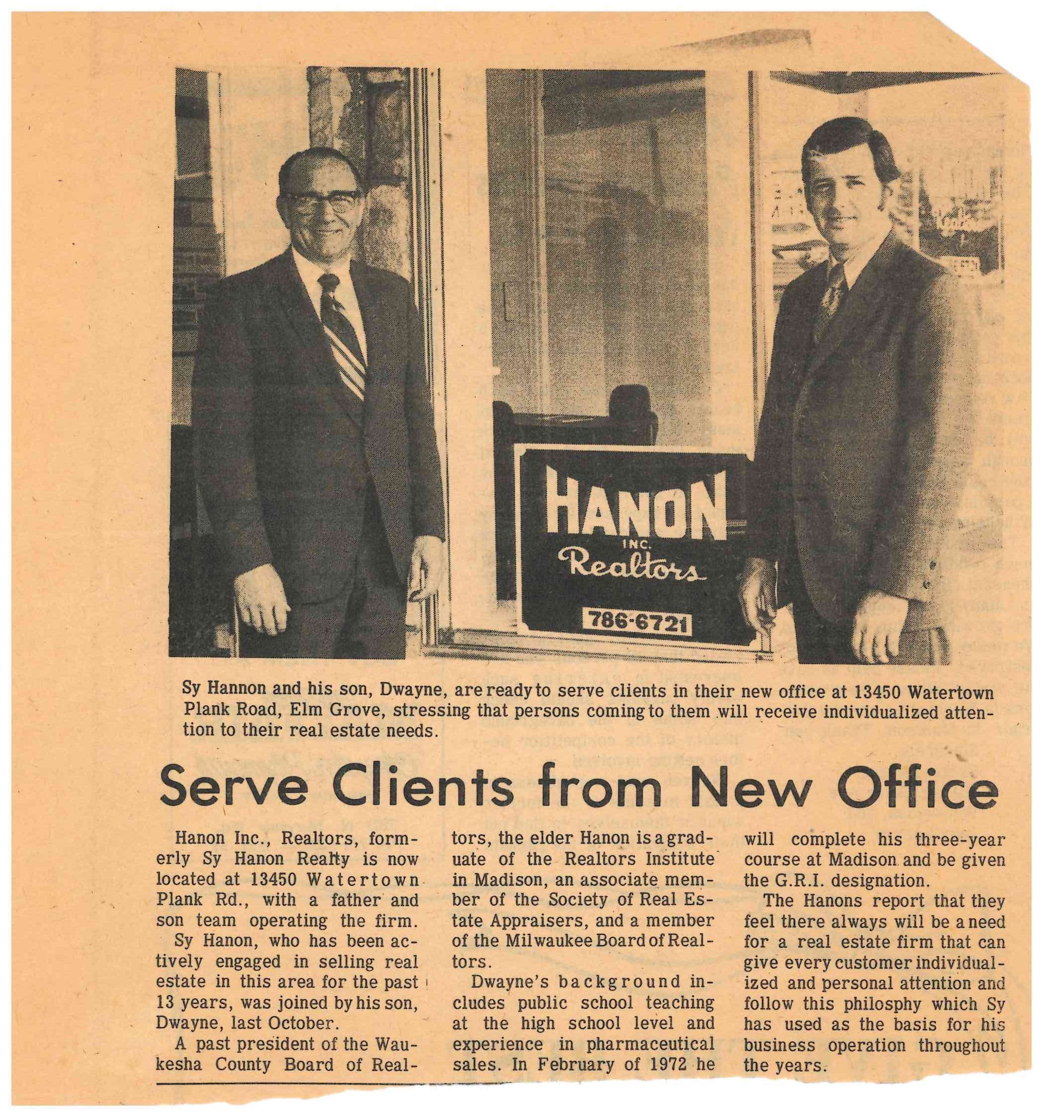 Hanon family real estate history photo